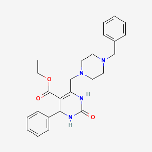 molecular formula C25H30N4O3 B11422770 Ethyl 6-[(4-benzylpiperazin-1-yl)methyl]-2-oxo-4-phenyl-1,2,3,4-tetrahydropyrimidine-5-carboxylate 