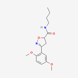 molecular formula C16H22N2O4 B11422791 N-butyl-3-(2,5-dimethoxyphenyl)-4,5-dihydro-1,2-oxazole-5-carboxamide 