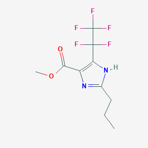 molecular formula C10H11F5N2O2 B114228 Methyl 5-(pentafluoroethyl)-2-propyl-1H-imidazole-4-carboxylate CAS No. 150097-92-0