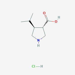 (3S,4S)-4-Isopropylpyrrolidine-3-carboxylic acid hydrochloride