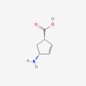 molecular formula C₆H₉NO₂ B1142292 (1S,4R)-4-Aminocyclopent-2-enecarboxylic acid CAS No. 168471-40-7