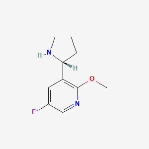 molecular formula C10 H13 F N2 O B1142296 (R)-5-fluoro-2-methoxy-3-(pyrrolidin-2-yl)pyridine CAS No. 1213093-30-1