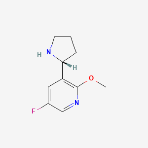 B1142296 (R)-5-fluoro-2-methoxy-3-(pyrrolidin-2-yl)pyridine CAS No. 1213093-30-1