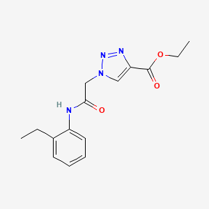 molecular formula C15H18N4O3 B11422961 ethyl 1-{2-[(2-ethylphenyl)amino]-2-oxoethyl}-1H-1,2,3-triazole-4-carboxylate 