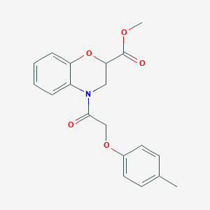 molecular formula C19H19NO5 B11422980 methyl 4-[(4-methylphenoxy)acetyl]-3,4-dihydro-2H-1,4-benzoxazine-2-carboxylate CAS No. 879948-76-2