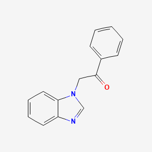 molecular formula C15H12N2O B11422981 Ethanone, 2-(1H-benzimidazol-1-yl)-1-phenyl- CAS No. 89101-27-9