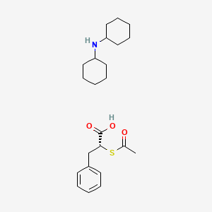 (2R)-2-acetylsulfanyl-3-phenylpropanoic acid;N-cyclohexylcyclohexanamine