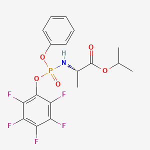 molecular formula C18H17F5NO5P B1142309 propan-2-yl (2S)-2-{[pentafluorophenoxy(phenoxy)phosphoryl]amino}propanoate CAS No. 1334513-02-8