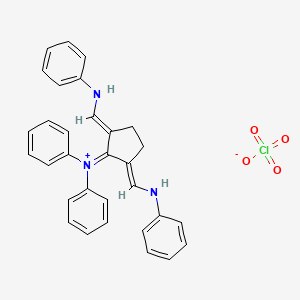 molecular formula C31H28ClN3O4 B1142316 Benzenaminium, N-[2,5-bis[(phenylamino)methylene]cyclopentylidene]-N-phenyl-, perchlorate CAS No. 120929-15-9