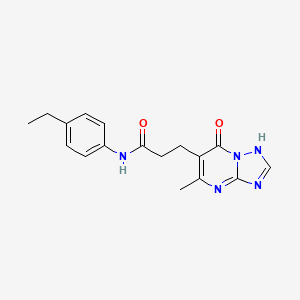 molecular formula C17H19N5O2 B11423169 N-(4-ethylphenyl)-3-(7-hydroxy-5-methyl[1,2,4]triazolo[1,5-a]pyrimidin-6-yl)propanamide 