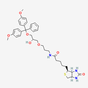 molecular formula C₃₇H₄₇N₃O₇S B1142332 1-O-(4,4'-Dimethoxytrityl)-3-O-(N-biotinyl-3-aminopropyl)glycerol CAS No. 131622-83-8