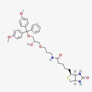 5-[(3aS,4S,6aR)-2-oxo-1,3,3a,4,6,6a-hexahydrothieno[3,4-d]imidazol-4-yl]-N-[3-[3-[bis(4-methoxyphenyl)-phenylmethoxy]-2-hydroxypropoxy]propyl]pentanamide