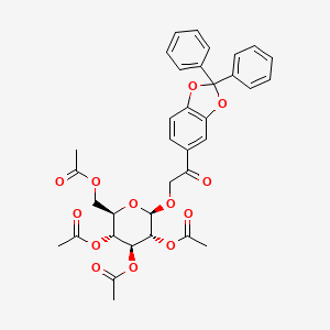 1-(2,2-Diphenyl-1,3-benzodioxol-5-yl)-2-[(2,3,4,6-tetra-O-acetyl-|A-D-glucopyranosyl)oxy]ethanone