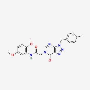 molecular formula C22H22N6O4 B11423449 N-(2,5-dimethoxyphenyl)-2-[3-(4-methylbenzyl)-7-oxo-3,7-dihydro-6H-[1,2,3]triazolo[4,5-d]pyrimidin-6-yl]acetamide 