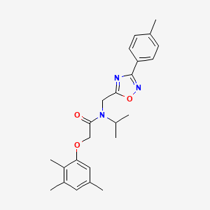 molecular formula C24H29N3O3 B11423670 N-{[3-(4-methylphenyl)-1,2,4-oxadiazol-5-yl]methyl}-N-(propan-2-yl)-2-(2,3,5-trimethylphenoxy)acetamide 