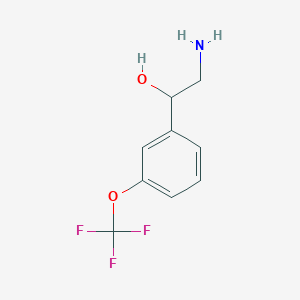 molecular formula C₉H₁₀F₃NO₂ B1142369 2-Amino-1-[3-(trifluoromethoxy)phenyl]ethanol CAS No. 852392-18-8