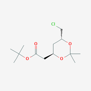 molecular formula C₁₃H₂₃ClO₄ B1142374 tert-Butyl 2-((4R,6R)-6-(chloromethyl)-2,2-dimethyl-1,3-dioxan-4-yl)acetate CAS No. 521974-01-6