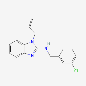 molecular formula C17H16ClN3 B11423809 N-(3-chlorobenzyl)-1-(prop-2-en-1-yl)-1H-benzimidazol-2-amine 