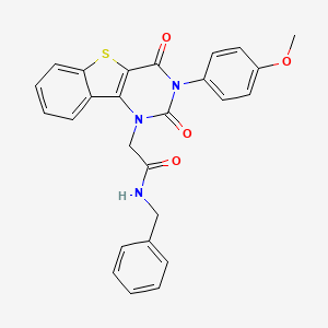 molecular formula C26H21N3O4S B11423879 N-benzyl-2-[3-(4-methoxyphenyl)-2,4-dioxo-3,4-dihydro[1]benzothieno[3,2-d]pyrimidin-1(2H)-yl]acetamide 