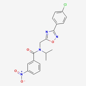 molecular formula C19H17ClN4O4 B11423939 N-{[3-(4-chlorophenyl)-1,2,4-oxadiazol-5-yl]methyl}-3-nitro-N-(propan-2-yl)benzamide 