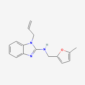 molecular formula C16H17N3O B11423959 N-[(5-methylfuran-2-yl)methyl]-1-(prop-2-en-1-yl)-1H-benzimidazol-2-amine 