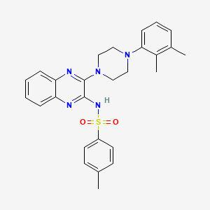 molecular formula C27H29N5O2S B11423991 N-{3-[4-(2,3-dimethylphenyl)piperazin-1-yl]quinoxalin-2-yl}-4-methylbenzenesulfonamide 