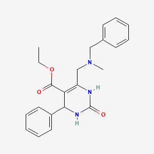 molecular formula C22H25N3O3 B11424071 Ethyl 6-{[benzyl(methyl)amino]methyl}-2-oxo-4-phenyl-1,2,3,4-tetrahydropyrimidine-5-carboxylate 