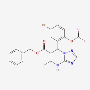 molecular formula C21H17BrF2N4O3 B11424194 Benzyl 7-[5-bromo-2-(difluoromethoxy)phenyl]-5-methyl-4,7-dihydro[1,2,4]triazolo[1,5-a]pyrimidine-6-carboxylate 