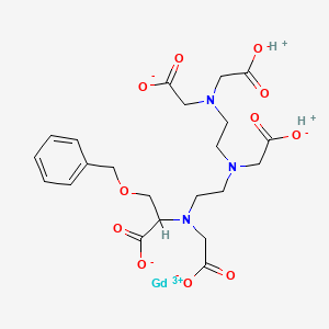 molecular formula C22H27GdN3O11- B1142420 2-[2-[2-[bis(carboxylatomethyl)amino]ethyl-(carboxylatomethyl)amino]ethyl-(carboxylatomethyl)amino]-3-phenylmethoxypropanoate;gadolinium(3+);hydron CAS No. 113662-23-0
