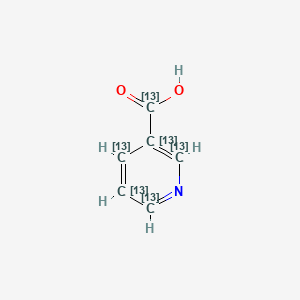 molecular formula ¹³C₆H₅NO₂ B1142442 Nicotinic acid-13C6 CAS No. 1189954-79-7