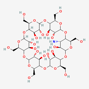 molecular formula C36H61NO29.H2O B1142451 3A-Amino-3A-deoxy-(2AS,3AS)-alpha-cyclodextrin hydrate CAS No. 121916-94-7