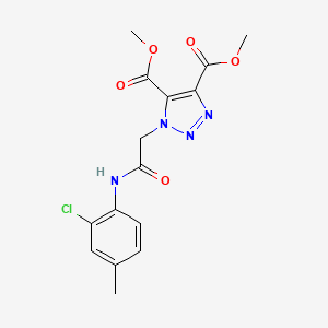 molecular formula C15H15ClN4O5 B11424623 dimethyl 1-{2-[(2-chloro-4-methylphenyl)amino]-2-oxoethyl}-1H-1,2,3-triazole-4,5-dicarboxylate 