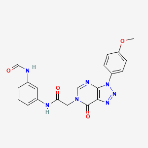 molecular formula C21H19N7O4 B11424682 N-(3-acetamidophenyl)-2-(3-(4-methoxyphenyl)-7-oxo-3H-[1,2,3]triazolo[4,5-d]pyrimidin-6(7H)-yl)acetamide 