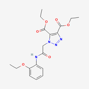 molecular formula C18H22N4O6 B11425101 diethyl 1-{2-[(2-ethoxyphenyl)amino]-2-oxoethyl}-1H-1,2,3-triazole-4,5-dicarboxylate 
