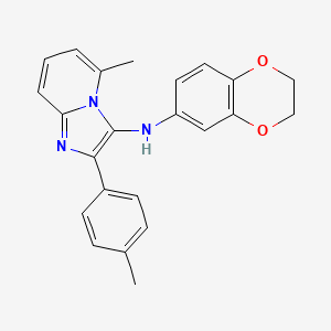 molecular formula C23H21N3O2 B11425131 N-(2,3-dihydro-1,4-benzodioxin-6-yl)-5-methyl-2-(4-methylphenyl)imidazo[1,2-a]pyridin-3-amine 