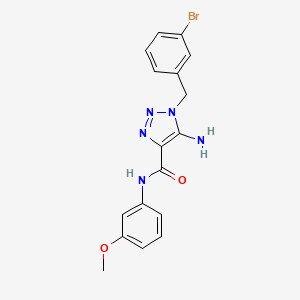 molecular formula C17H16BrN5O2 B11425197 5-amino-1-[(3-bromophenyl)methyl]-N-(3-methoxyphenyl)-1H-1,2,3-triazole-4-carboxamide 