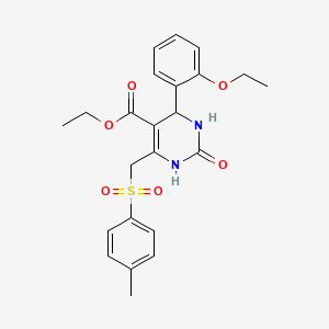 molecular formula C23H26N2O6S B11425247 Ethyl 4-(2-ethoxyphenyl)-2-oxo-6-(tosylmethyl)-1,2,3,4-tetrahydropyrimidine-5-carboxylate 