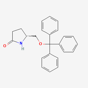 molecular formula C24H23NO2 B1142529 (R)-(-)-5-(Trityloxymethyl)-2-pyrrolidone CAS No. 124665-91-4