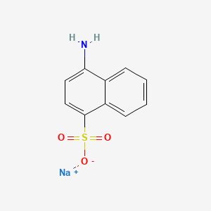 molecular formula C10H11NNaO4S B1142543 1-Naphthalenesulfonic acid, 4-amino-, sodium salt, hydrate (1:1:?) CAS No. 123333-48-2