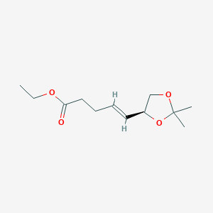 molecular formula C12H20O4 B1142548 Ethyl-6(S),7-isopropylidenedioxy-hept-4-enoate CAS No. 119392-30-2