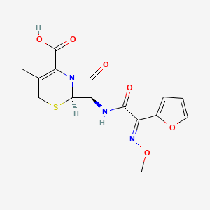 (6R,7R)-7-((Z)-2-(furan-2-yl)-2-(methoxyimino)acetamido)-3-methyl-8-oxo-5-thia-1-azabicyclo[4.2.0]oct-2-ene-2-carboxylic acid