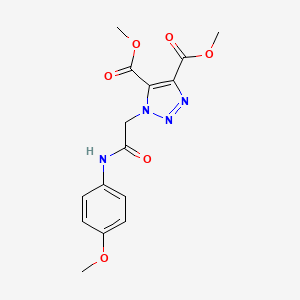 molecular formula C15H16N4O6 B11425543 dimethyl 1-{2-[(4-methoxyphenyl)amino]-2-oxoethyl}-1H-1,2,3-triazole-4,5-dicarboxylate 