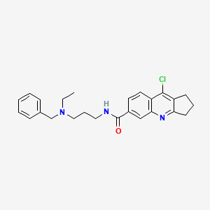 molecular formula C25H28ClN3O B11425573 N-(3-(Benzyl(ethyl)amino)propyl)-9-chloro-2,3-dihydro-1H-cyclopenta[b]quinoline-6-carboxamide 