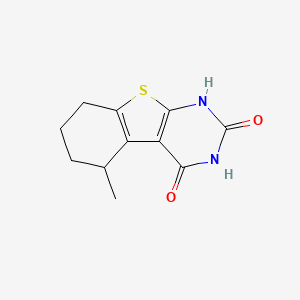 molecular formula C₁₁H₁₂N₂O₂S B1142565 5,6,7,8-Tetrahydro-5-methyl-[1]benzothieno[2,3-d]pyrimidine-2,4(1H,3H)-dione CAS No. 76872-77-0
