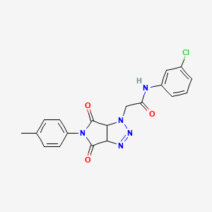 molecular formula C19H16ClN5O3 B11425690 N-(3-chlorophenyl)-2-[5-(4-methylphenyl)-4,6-dioxo-4,5,6,6a-tetrahydropyrrolo[3,4-d][1,2,3]triazol-1(3aH)-yl]acetamide 
