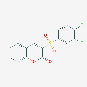 molecular formula C15H8Cl2O4S B11425821 3-(3,4-dichlorobenzenesulfonyl)-2H-chromen-2-one 