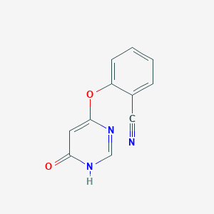 2-[(6-oxo-1H-pyrimidin-4-yl)oxy]benzonitrile