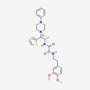 molecular formula C29H36N4O4S B11426049 N1-(3,4-dimethoxyphenethyl)-N2-(1-(4-phenylpiperazin-1-yl)-1-(thiophen-2-yl)propan-2-yl)oxalamide 