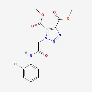 molecular formula C14H13ClN4O5 B11426050 dimethyl 1-{2-[(2-chlorophenyl)amino]-2-oxoethyl}-1H-1,2,3-triazole-4,5-dicarboxylate 