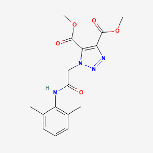 molecular formula C16H18N4O5 B11426060 dimethyl 1-{2-[(2,6-dimethylphenyl)amino]-2-oxoethyl}-1H-1,2,3-triazole-4,5-dicarboxylate 